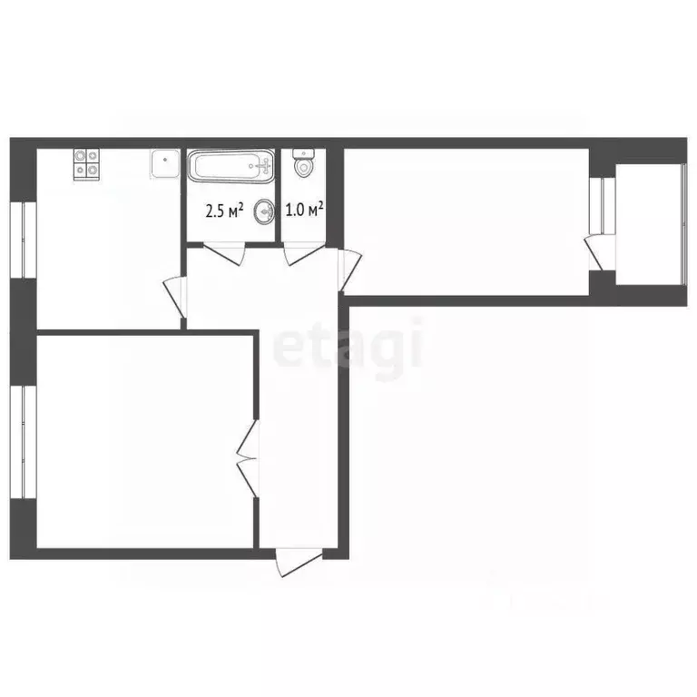 2-к кв. Мордовия, Саранск ул. Васенко, 5 (52.0 м) - Фото 1