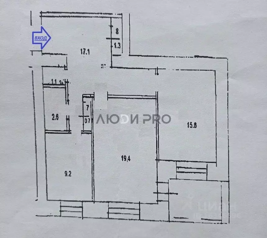 2-к кв. Башкортостан, Уфа ул. Султанова, 24 (67.0 м) - Фото 2