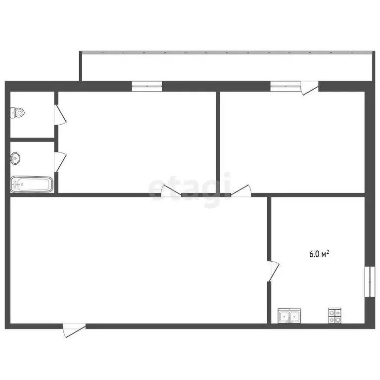 2-комнатная квартира: посёлок Западный, улица Мира, 23 (47.2 м) - Фото 0