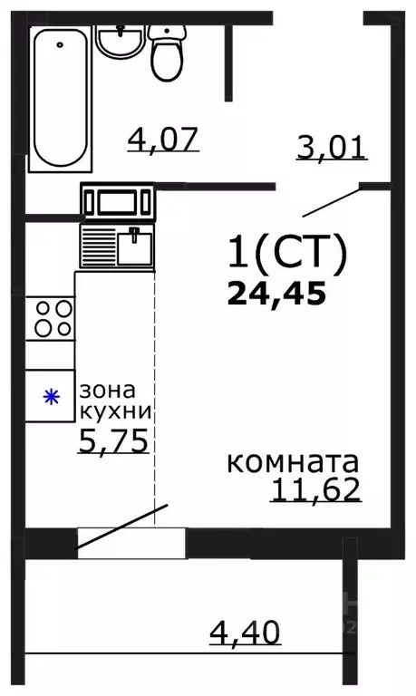 Студия Челябинская область, Челябинск Краснопольская Площадка 1 ... - Фото 1