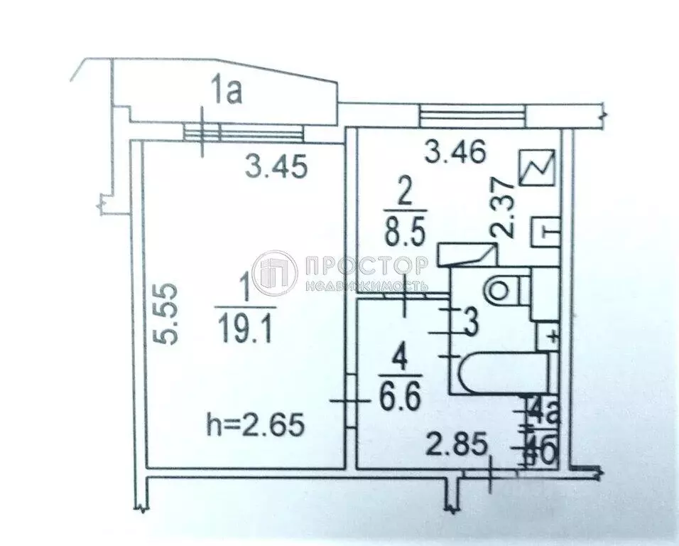 1-к кв. Москва ул. Перерва, 40 (38.2 м) - Фото 2