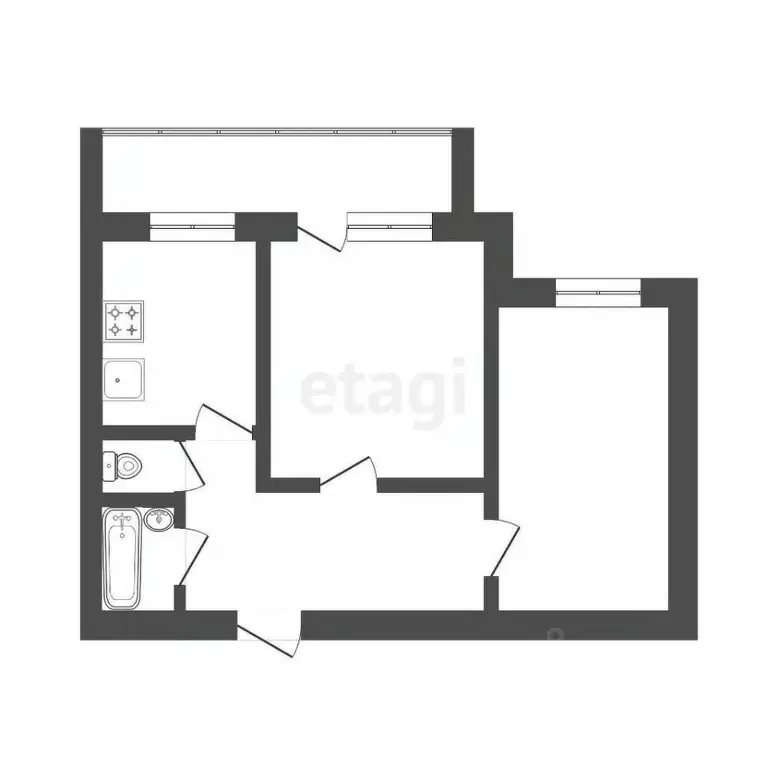 2-к кв. Тюменская область, Тюмень ул. Мельникайте, 46А (52.0 м) - Фото 2