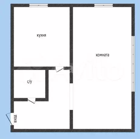 1-к. квартира, 30,6 м, 2/5 эт. - Фото 0