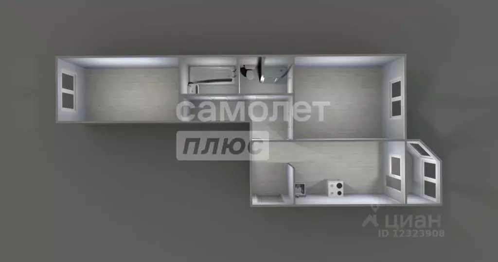 2-к кв. Московская область, Подольск Колхозная ул., 18 (65.1 м) - Фото 2