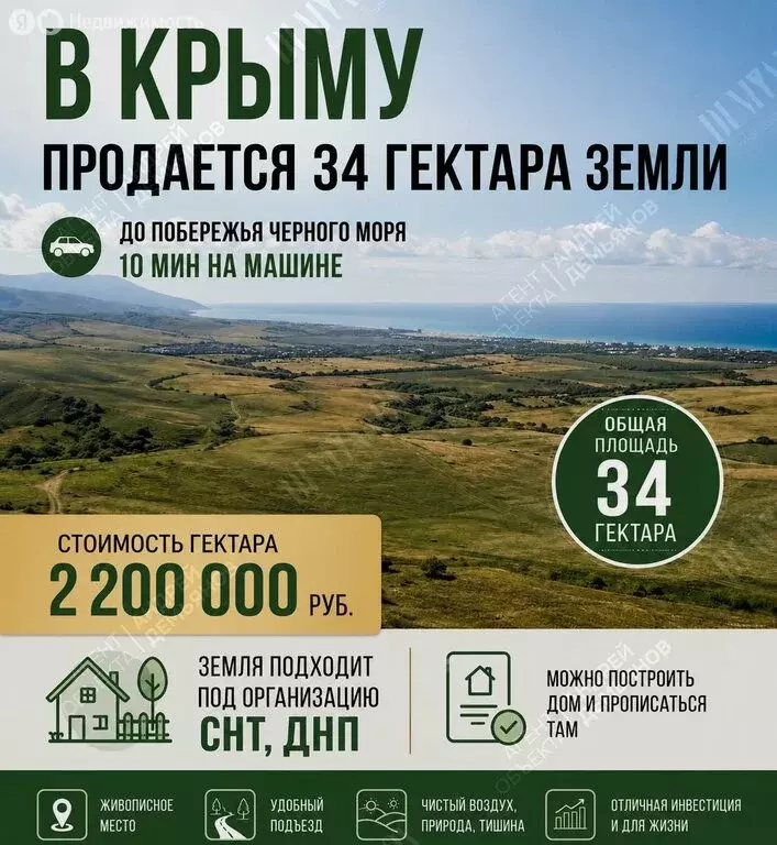 Участок в Симферопольский район, посёлок городского типа Николаевка ... - Фото 1