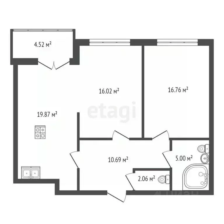 2-к кв. Санкт-Петербург бул. Головнина, 3к1 (69.2 м) - Фото 1