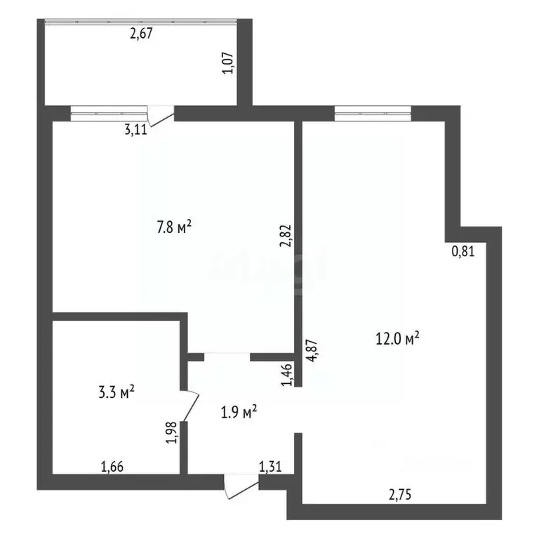 1-к кв. Амурская область, Благовещенский район, с. Чигири Октябрьская ... - Фото 2