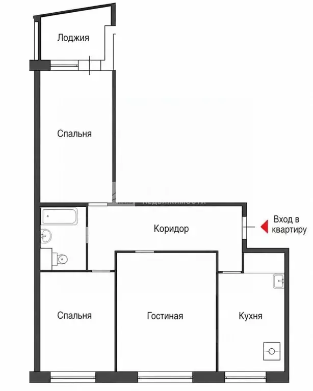 3-к кв. Москва Шипиловский проезд, 59К3 (61.0 м) - Фото 2