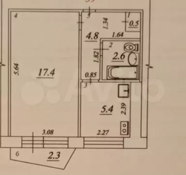 1-к. квартира, 30,7 м, 3/9 эт. - Фото 0