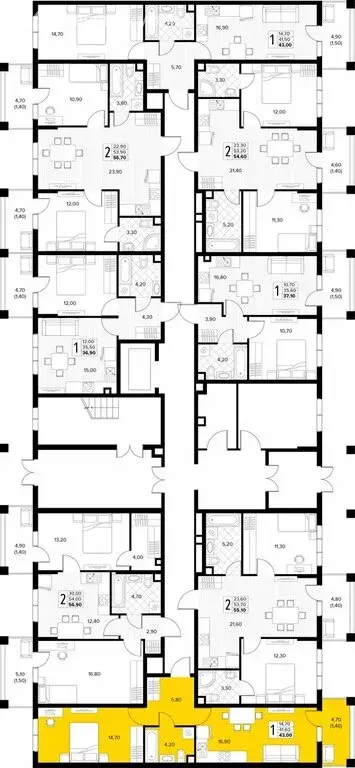 1-комнатная квартира: Сукко, жилой комплекс Кипарис (43 м) - Фото 2