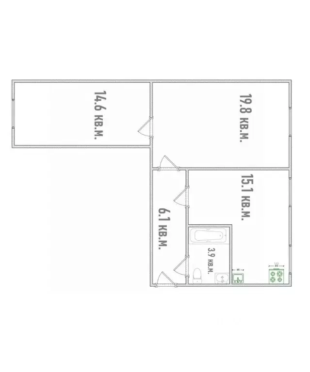 3-к кв. Омская область, Омск Чередовый мкр, ул. Радищева, 88 (59.1 м) - Фото 2