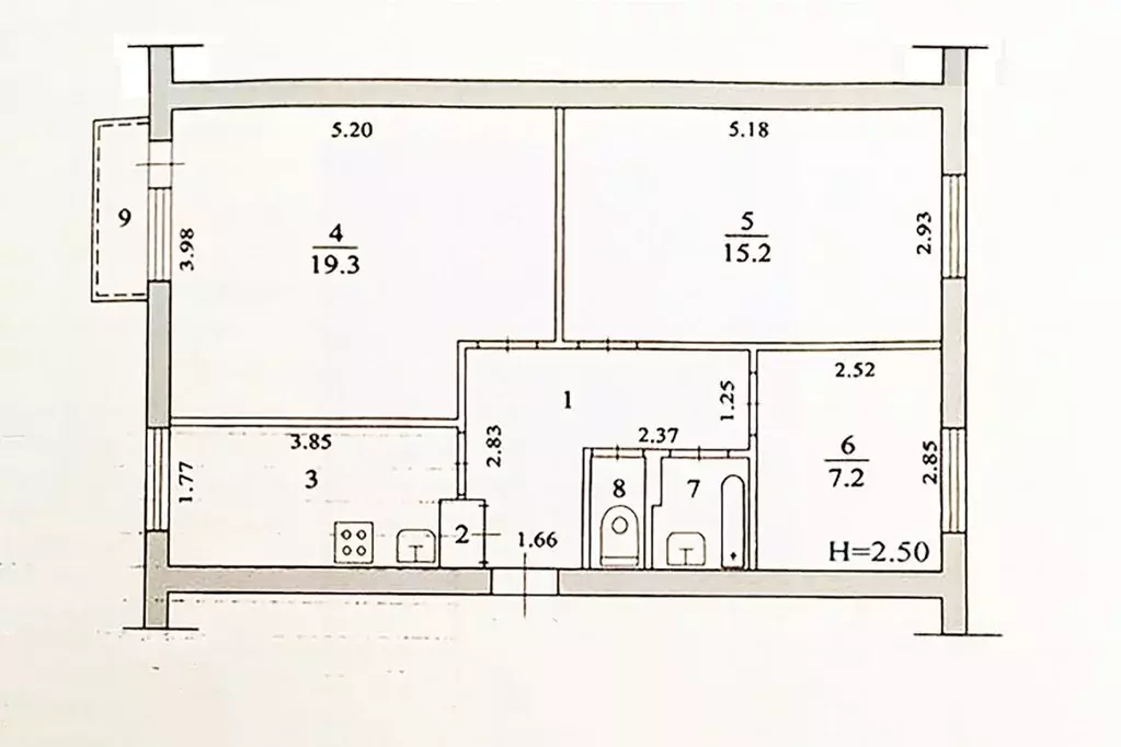 3-к кв. Волгоградская область, Волжский пл. Труда, 13 (59.4 м) - Фото 1