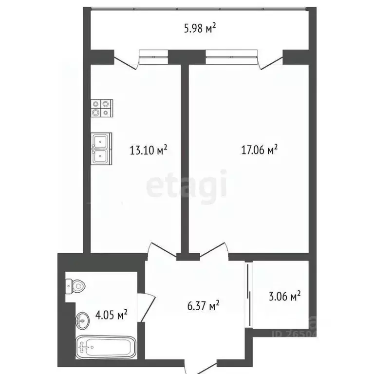 1-к кв. Севастополь Гагаринский муниципальный округ, ул. Военных ... - Фото 2
