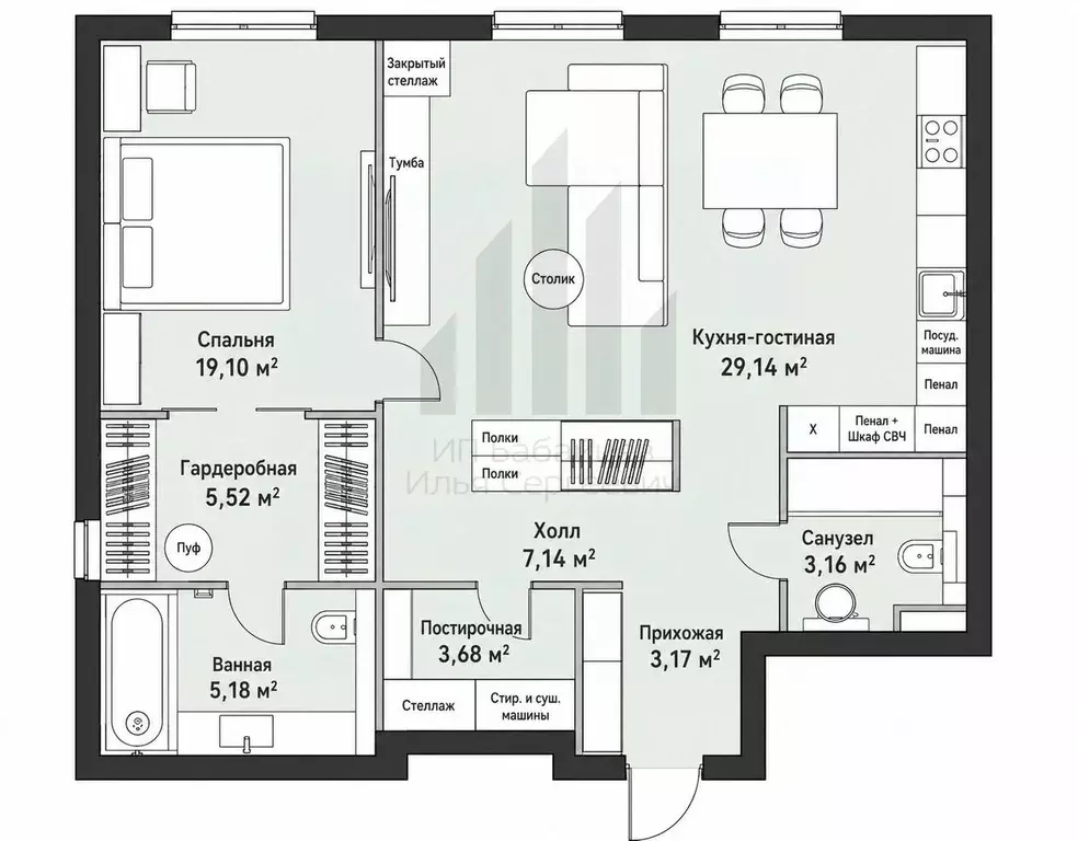 2-к кв. Москва бул. Скандинавский, 19 (69.9 м) - Фото 2