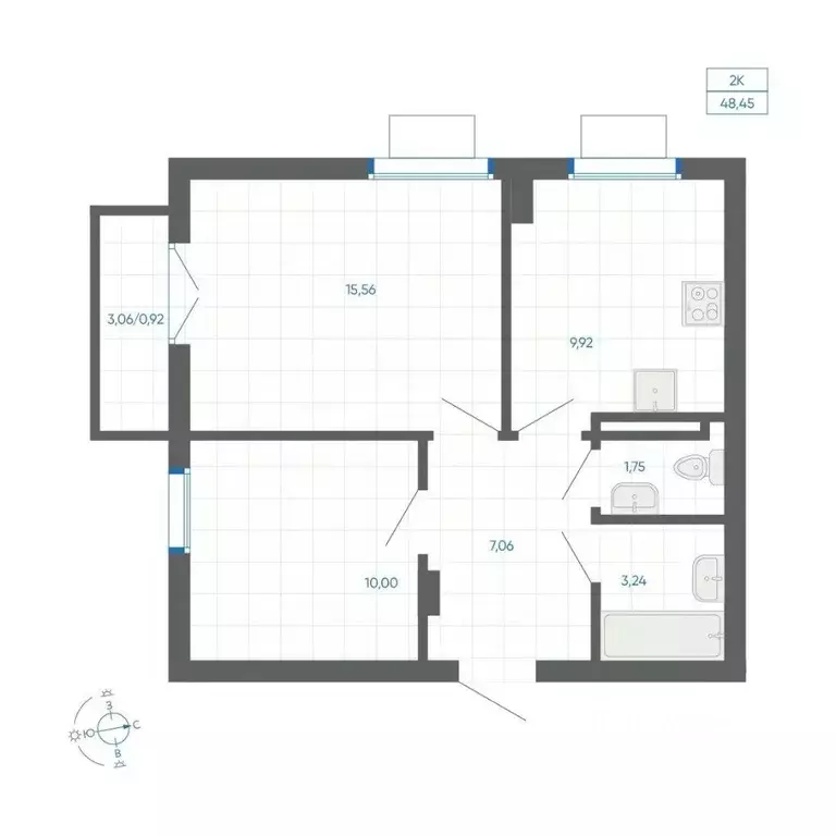 2-к кв. Челябинская область, Челябинский городской округ, пос. ... - Фото 0