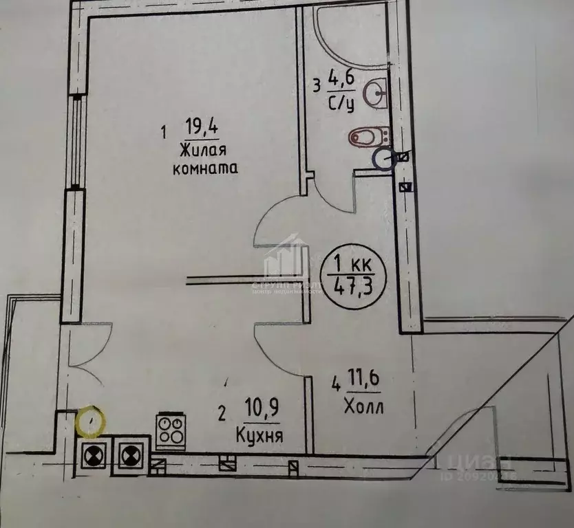 2-к кв. Калининградская область, Гурьевск ул. Гурьева, 25Дс1 (95.0 м) - Фото 2