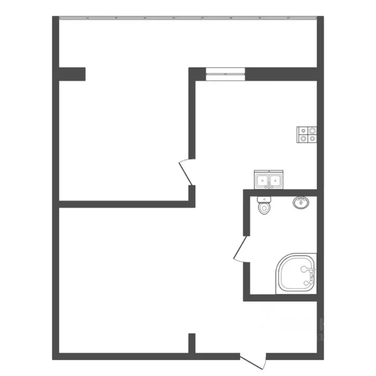 1-к кв. Тюменская область, Тюмень ул. Максима Горького, 10к1 (34.0 м) - Фото 2