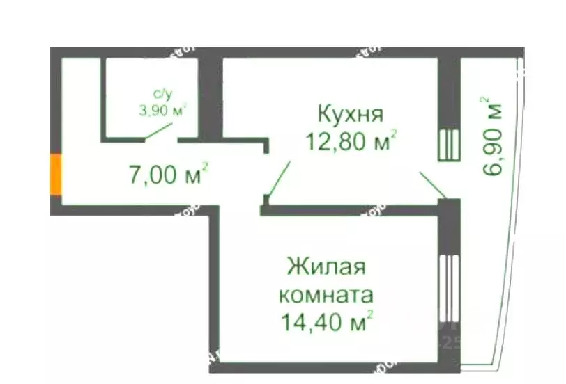 1-к кв. Ростовская область, Ростов-на-Дону ул. Нансена, 103 (40.2 м) - Фото 1