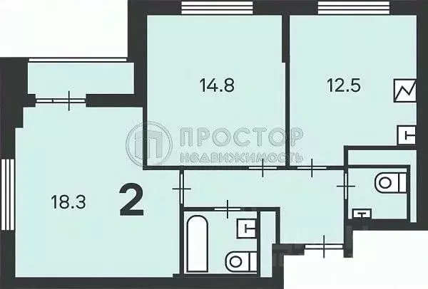 2-к кв. Москва ул. Юных Ленинцев, 42 (58.3 м) - Фото 2