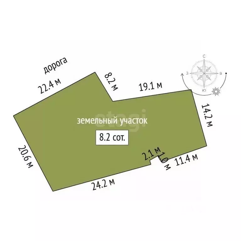 Участок в Самарская область, Новокуйбышевск ул. 2-я Набережная (12.23 ... - Фото 2