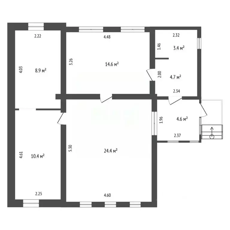 Дом в Тюменская область, Тюмень Зарека мкр, ул. Мичурина (70 м) - Фото 1