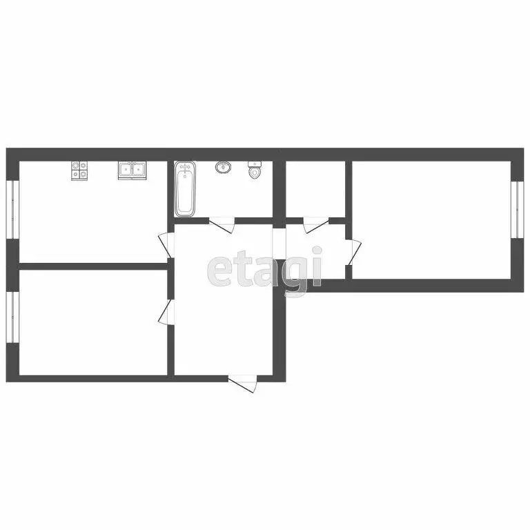 2-комнатная квартира: Тюмень, улица Республики, 204к7 (66.4 м) - Фото 1