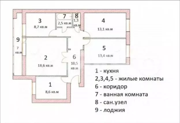 4-к кв. Тульская область, Тула Староникитская ул., 105 (76.7 м) - Фото 1