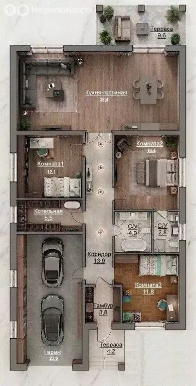 Дом в село Благословенка, Солнечная улица, 63 (150 м) - Фото 2