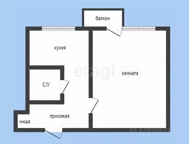 1-к кв. Приморский край, Владивосток ул. Баляева, 52 (34.3 м) - Фото 1