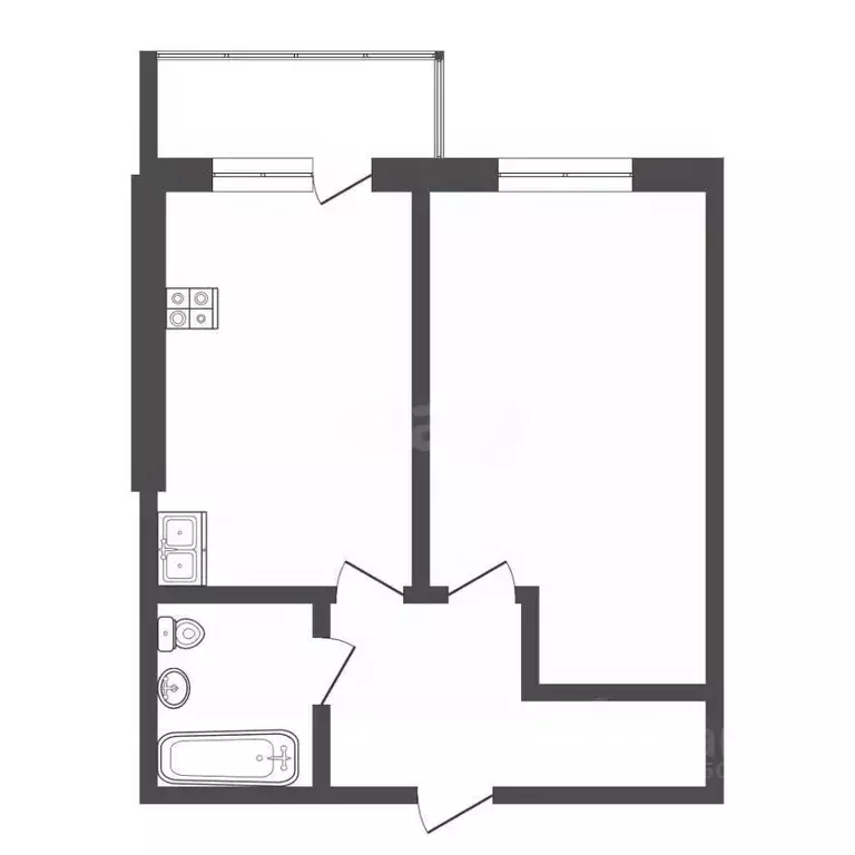 1-к кв. Костромская область, Кострома Окружная ул., 51А (37.6 м) - Фото 1