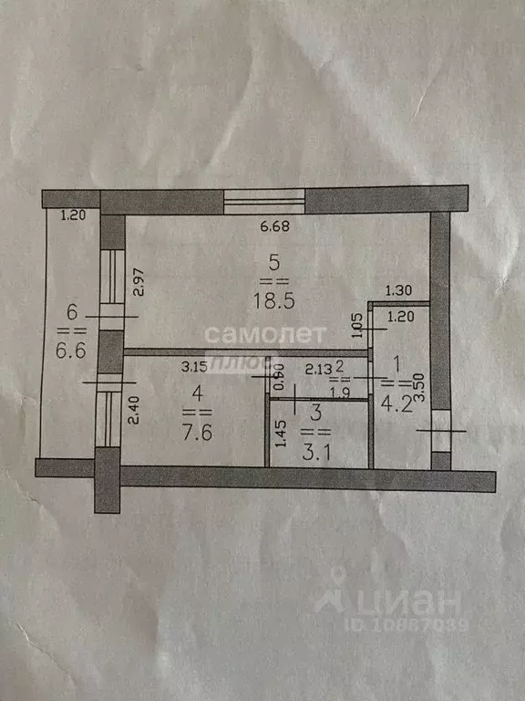1-к кв. Нижегородская область, Бор ул. Нахимова, 45 (35.3 м) - Фото 2