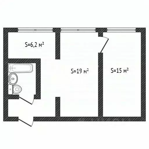 2-к кв. Тамбовская область, Тамбов Никифоровская ул., 100 (46.0 м) - Фото 1