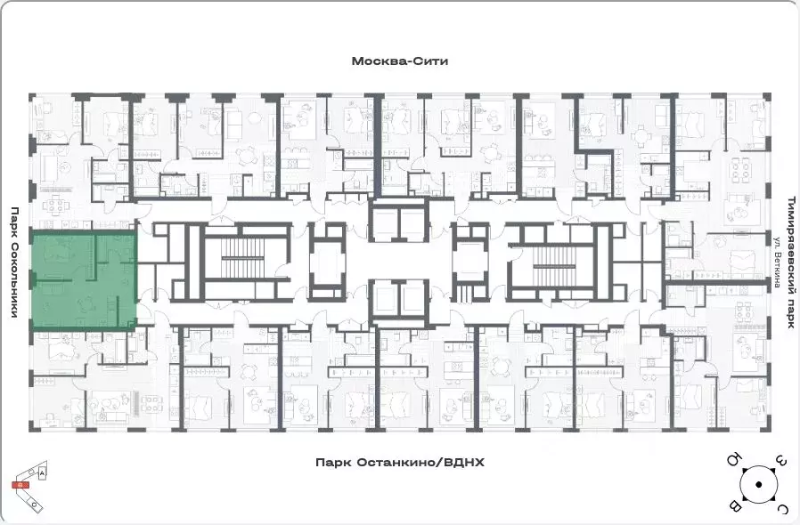 1-к кв. Москва Тэйт жилой комплекс (42.66 м) - Фото 1
