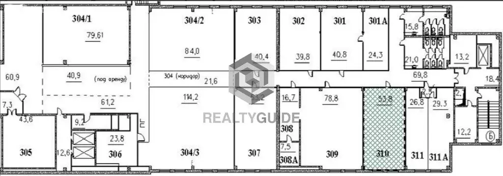Офис (53.8 м) - Фото 2