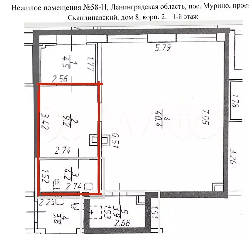 Помещение свободного назначения в Ленинградская область, Мурино ... - Фото 1