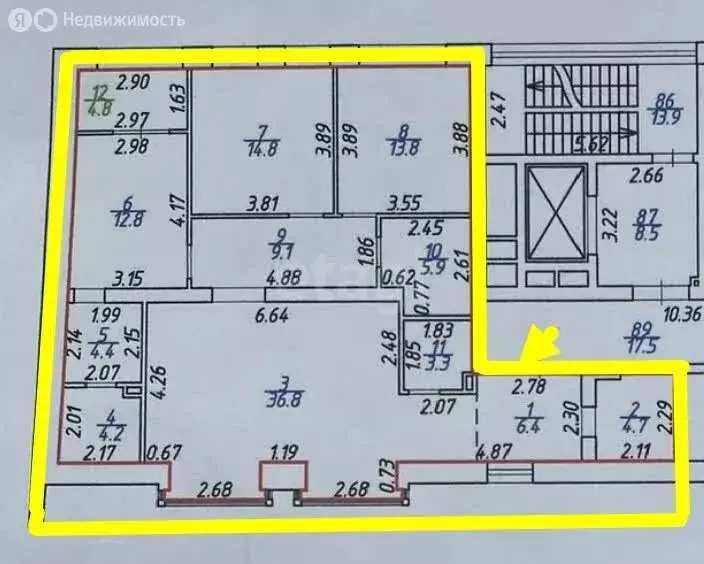 4-комнатная квартира: Ижевск, улица имени Вадима Сивкова, 189к3 (116.2 ... - Фото 1