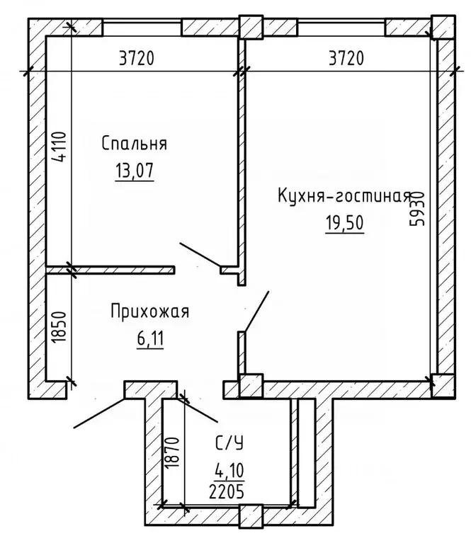 1-к кв. Кабардино-Балкария, Нальчик ул. Байсултанова, 26 (43.8 м) - Фото 2