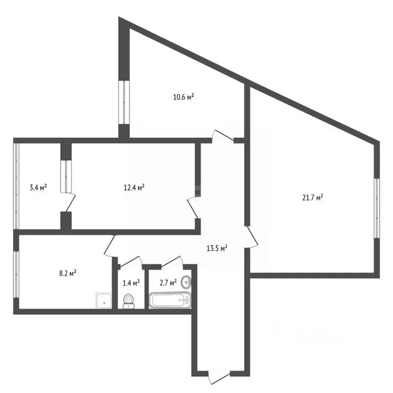 3-к кв. Красноярский край, Красноярск Караульная ул., 42 (70.0 м) - Фото 1