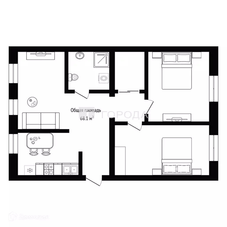Продаётся 3-к квартира, 68.1 м - Фото 0