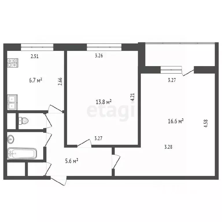 2-к кв. Москва Алтуфьевское ш., 40 (46.1 м) - Фото 0