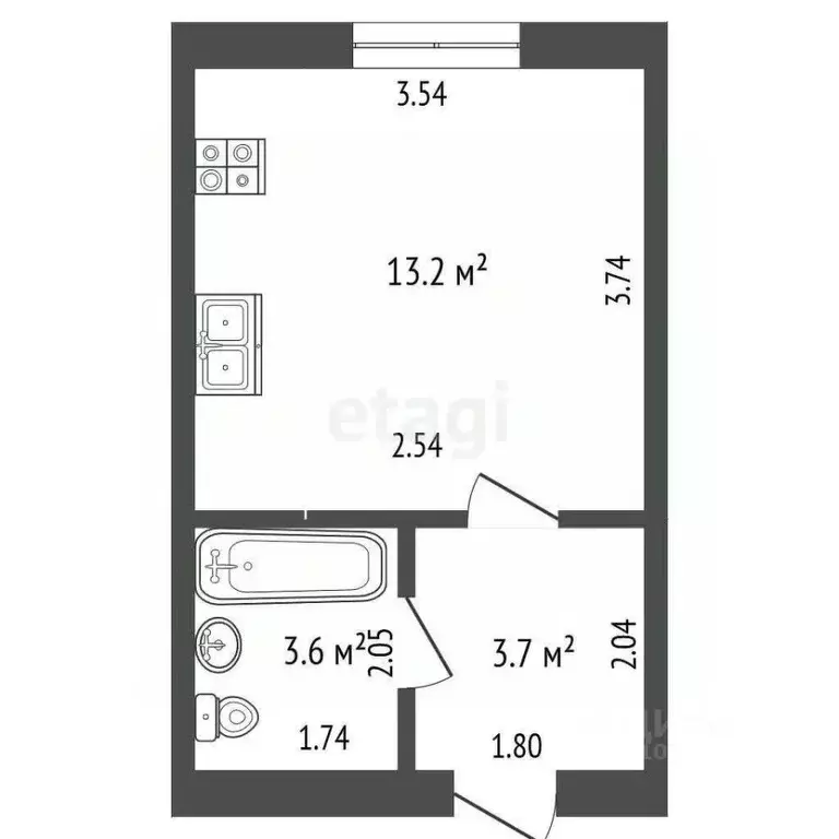 1-к кв. Башкортостан, Гафурийский район, Красноусольский сельсовет, с. ... - Фото 2