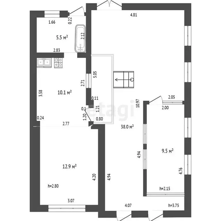 Дом в Стерлитамак, улица 20 лет Октября (28.5 м) - Фото 1