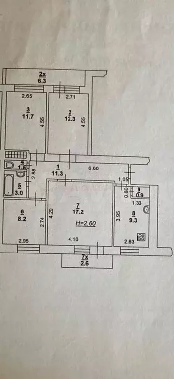 4-к. квартира, 75,4 м, 8/10 эт. - Фото 0