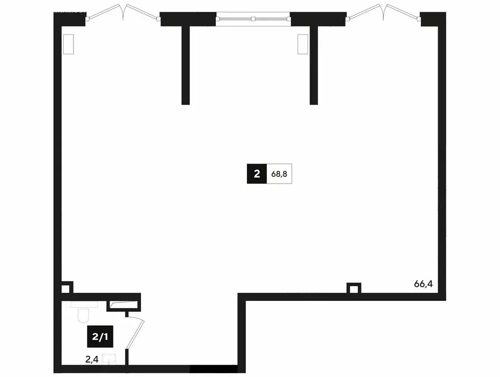 Офис (68.8 м) - Фото 1