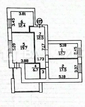 3-к кв. Владимирская область, Владимир ул. Никитина, 7 (89.0 м) - Фото 1