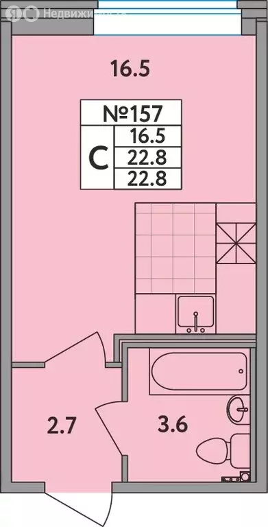 Квартира-студия: Новое Девяткино, Главная улица, 2 (22.8 м) - Фото 0