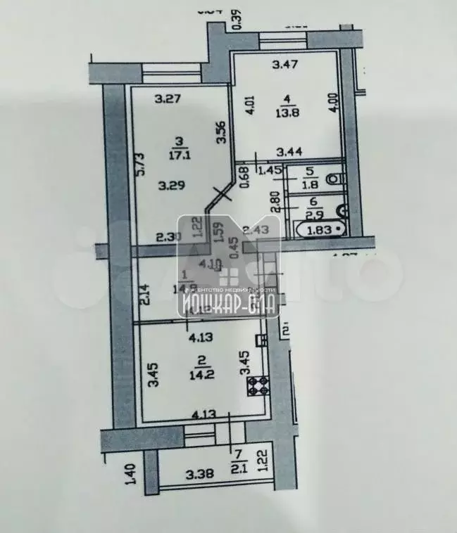 2-к. квартира, 68 м, 1/9 эт. - Фото 0