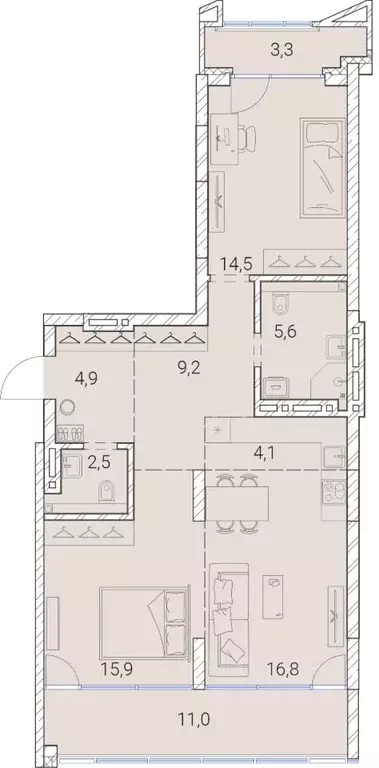 3-к кв. Новосибирская область, Новосибирск Овражная ул., 2А (87.8 м) - Фото 1