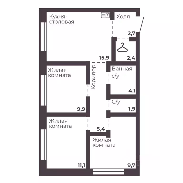 3-к кв. Челябинская область, Челябинск просп. Ленина, 1 (63.1 м) - Фото 1