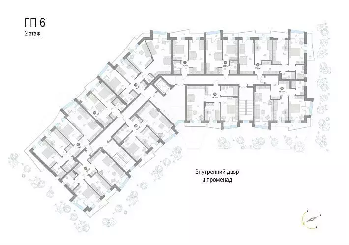 2-к. квартира, 66,8 м, 2/4 эт. - Фото 1